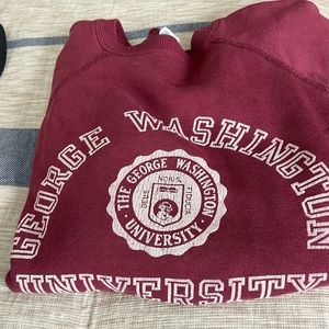 Maroon, vintage, George Washington University sweatshirt, size medium